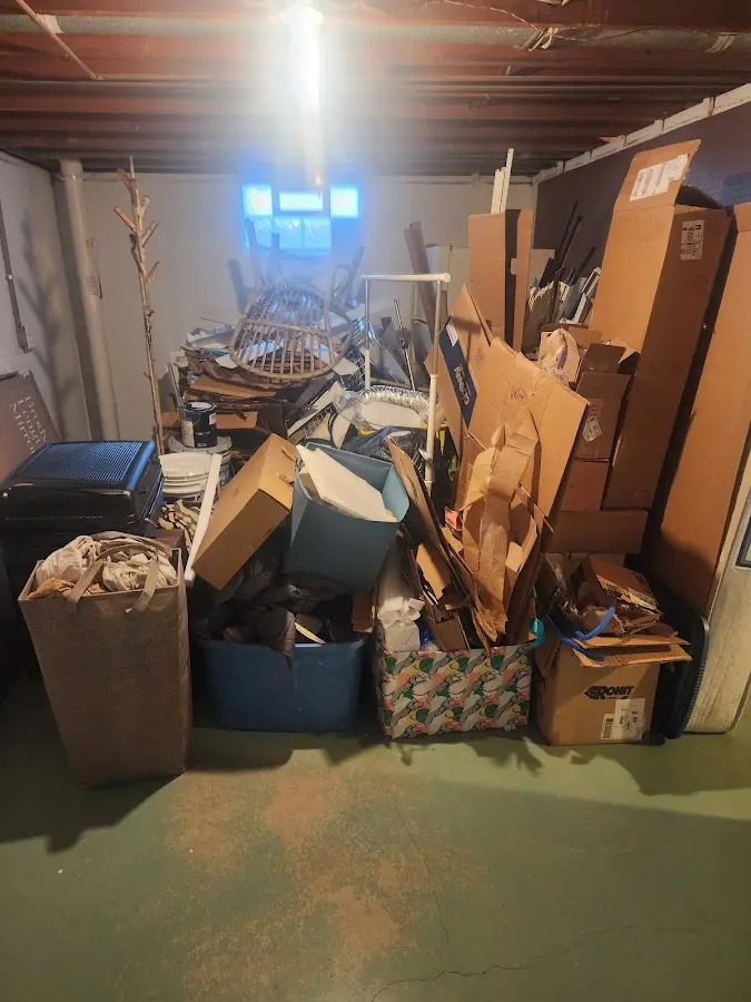 Roll-off dumpster container at job site for 4 Yard Dumpster Rental in Altus